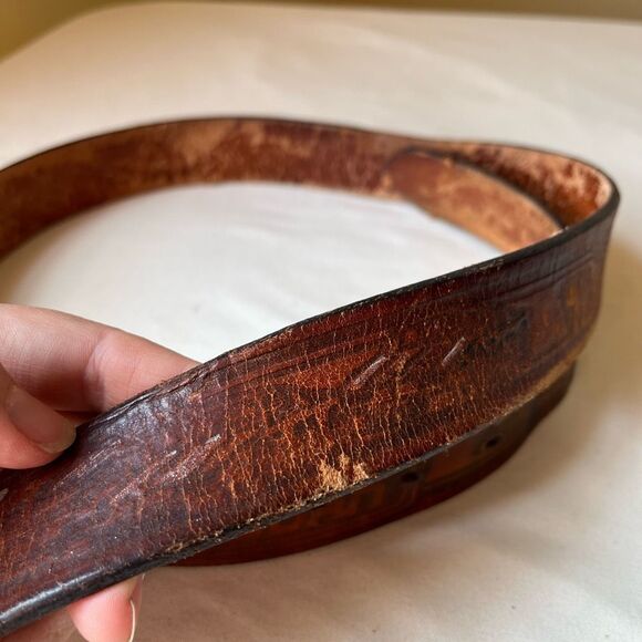 Vintage NASCAR Dale Earnhardt Leather Belt with #3 Buckle Collectible Novelty - Picture 6 of 10